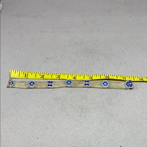 Stunning sterling silver and enamel bracelet - Picture 7 of 8